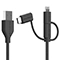 کابل تبدیل USB به لایتنینگ/ USB-C/ microUSB راو پاور مدل RP-CB021 طول 0.9 متر